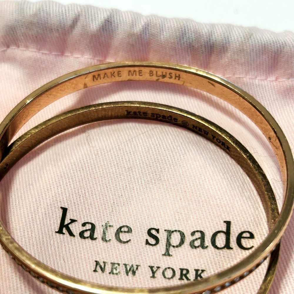 kate spade ♠️ Rose Gold Tone Bangle Set - Picture 6 of 10